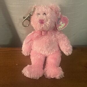 Ty Pinkys Dazzler Key Clip Pink Bear (Metal Clip)‎